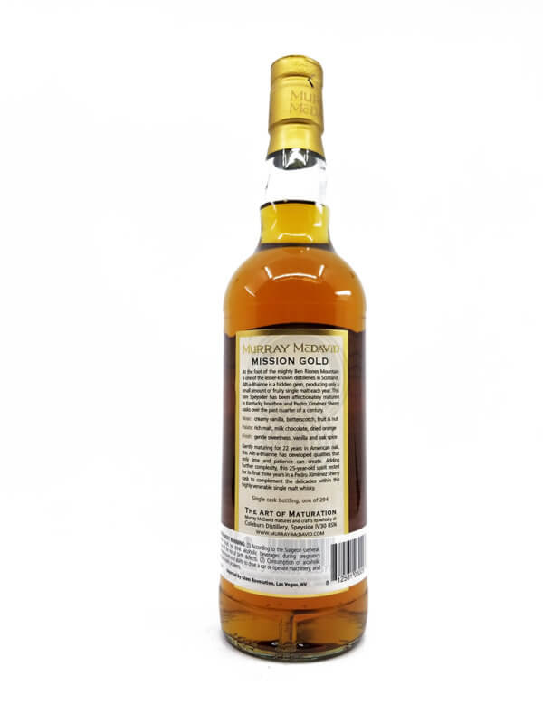 Murray McDavid Mission Gold Series Allt-a-Bhaine 25YR Single Malt Scotch