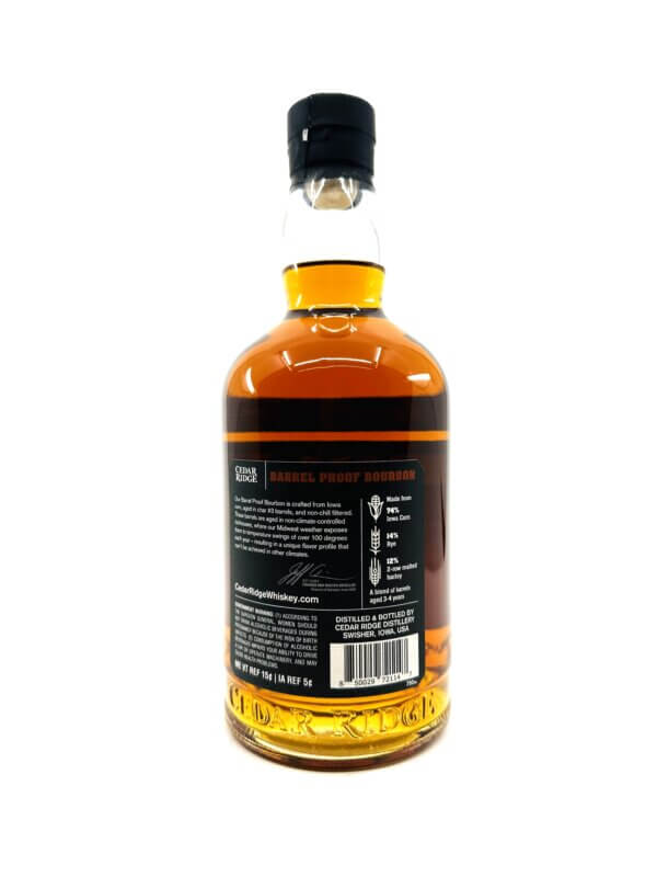 Cedar Ridge Barrel Proof Bourbon Batch 3