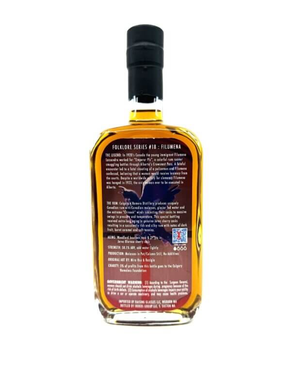 Raising Glasses 'Filumena' Romero Distilling Single Cask Canadian Rum