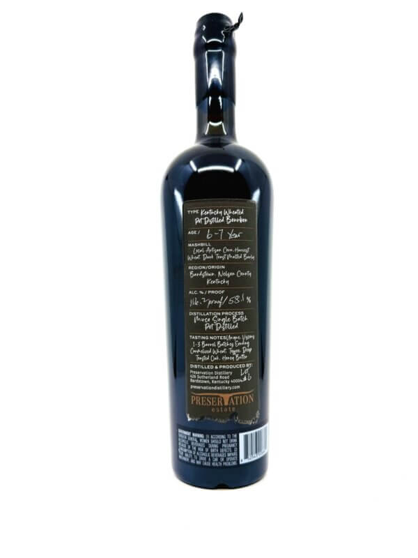 Preservation Estate Pot Distilled Kentucky Bourbon