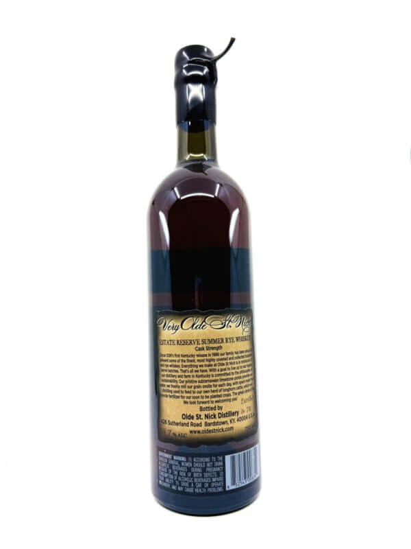 Very Olde St. Nick Cask Strength Summer Rye Whiskey
