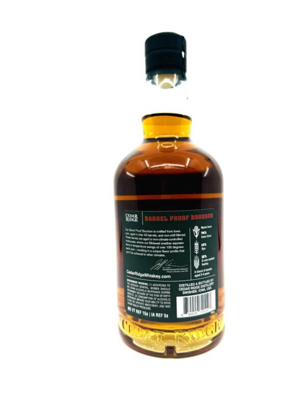 Cedar Ridge Barrel Proof Bourbon