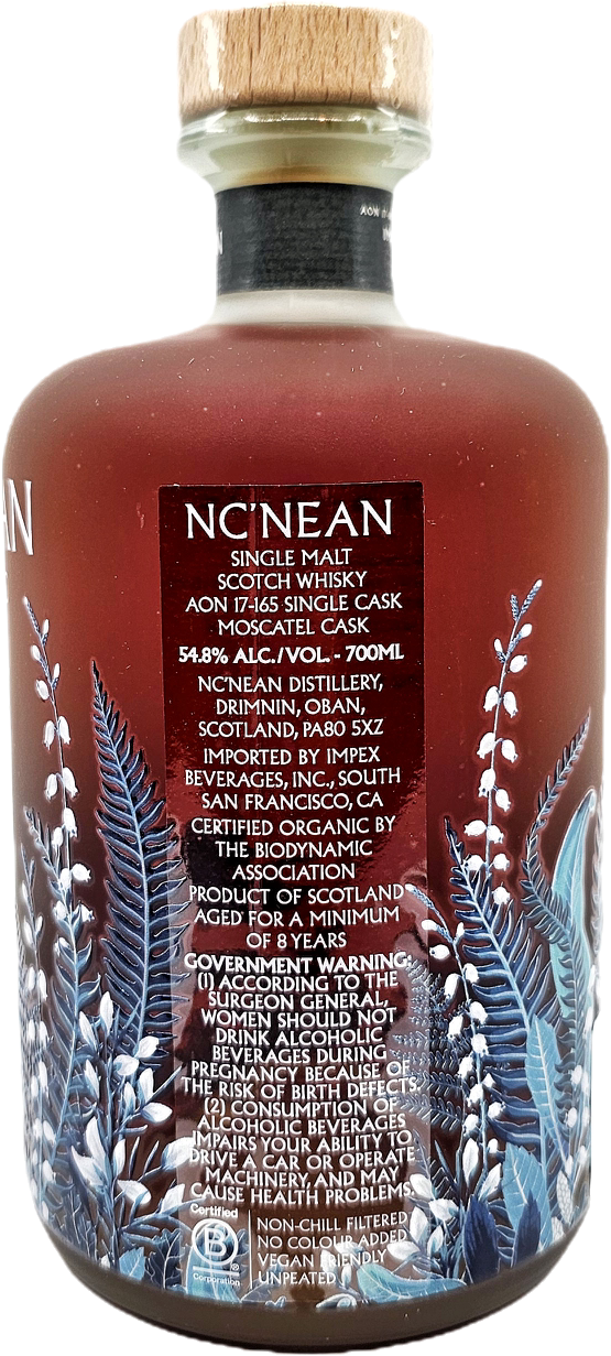 Nc'Nean 'Aon 17-165' Ex-Moscatel Cask Organic Single Malt Scotch