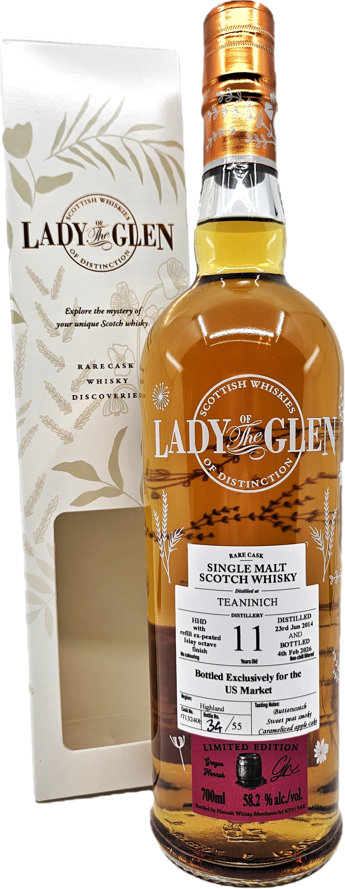 Lady of the Glen Teaninich 11YR Ex-Islay Octave Finish Single Malt Scotch